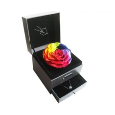 Gėlių dovanų dėžutė "Single Rose Double Layer Ideas Box"