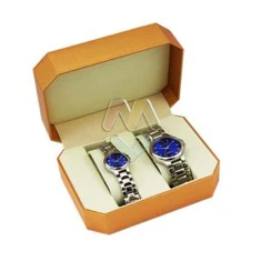 Prabangus laikrodžių dėklas daugiakampio formos poroms 2 žiūrėti dovanų dėžutę