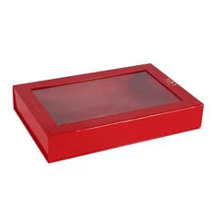 Dovanų dėžutė su aiškiu dangteliu