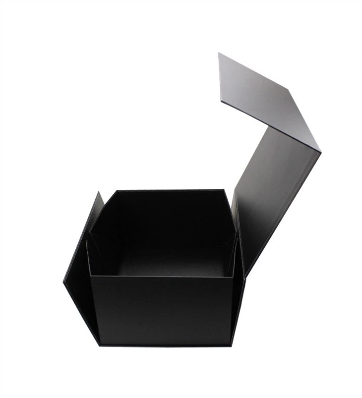 Black Gift Boxes Wholesale Foldable Cardboard Packaging