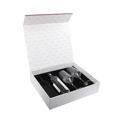 Magnetinė vyno dėžutė su aksominiu Eva įdėklu